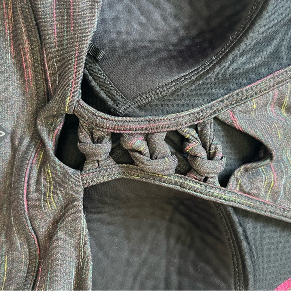 PrAna Multicolor Sports Bra Medium Yoga Fitness Activewear Crop Top - Picture 7 of 12